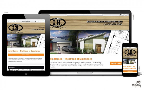 New website for Irwin Homes in Gladstone