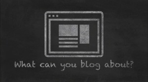 what can you blog about